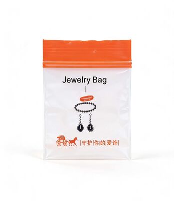 Personalized Recyclable Plastic Bag Reusable Jewelry Ziplock Plastic Bags 6x6cm