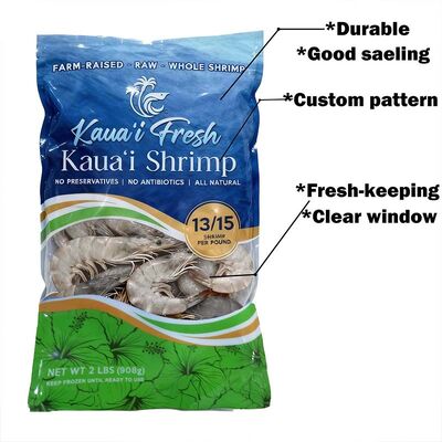 Eco Friendly Recyclable Plastic Bag Anti Tarnish Seafood Packaging Bags Resealable