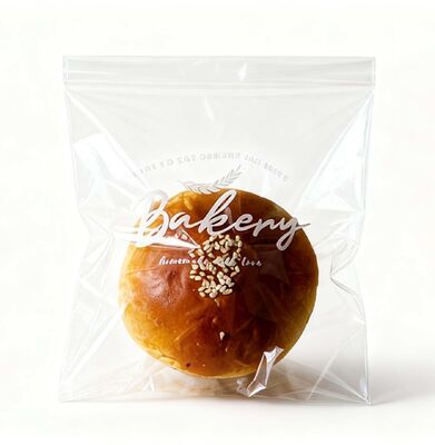 Greaseproof Plastic Bread Bag Clear Self Adhesive OPP Bag Customizable