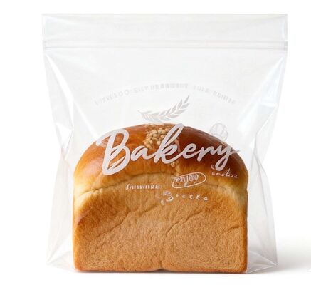 Greaseproof Plastic Bread Bag Clear Self Adhesive OPP Bag Customizable