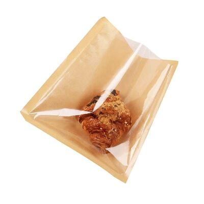 Eco Friendly Window Bread Bags Greaseproof Pastry Paper Bag Customized