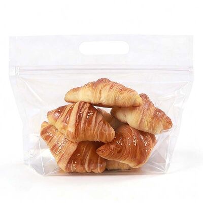 Custom Printed Clear Stand Up Pouch Glossy / Matte / Frosted Plastic Resealable Pouches