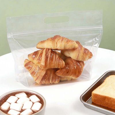 Custom Printed Clear Stand Up Pouch Glossy / Matte / Frosted Plastic Resealable Pouches