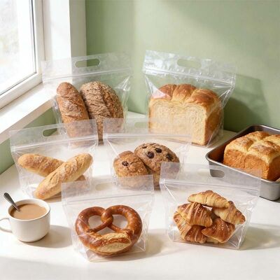 Custom Printed Clear Stand Up Pouch Glossy / Matte / Frosted Plastic Resealable Pouches