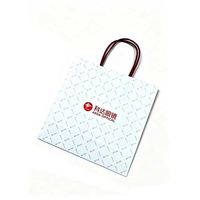 Custom Size Twisted Handle Paper Bag White Paper Bags With Twisted Handles