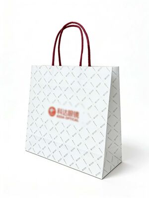 Custom Size Twisted Handle Paper Bag White Paper Bags With Twisted Handles