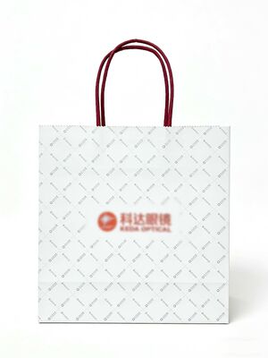 Custom Size Twisted Handle Paper Bag White Paper Bags With Twisted Handles
