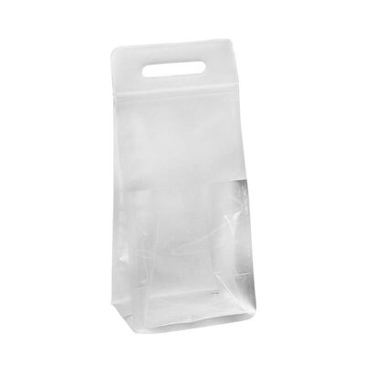 Portable Die Cut Bag Resealable Stand Up Paper Bags With Die Cut Handle