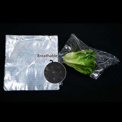 Non Toxic Micro Perforated Bag Food Grade Vented Lettuce Bags For Vegetable Storage Display