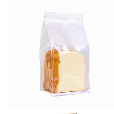 Food Grade Window Bread Bag Brown / White Kraft Tin Tie Bags