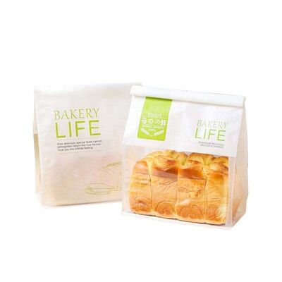 Food Grade Window Bread Bag Brown / White Kraft Tin Tie Bags