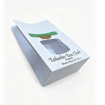 Eco Friendly Tea Paper Packaging Bag White Custom Stand Up Pouches Moisture Proof