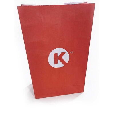 Recyclable Window Paper Bags Red Kraft Paper Bag With Clear Window