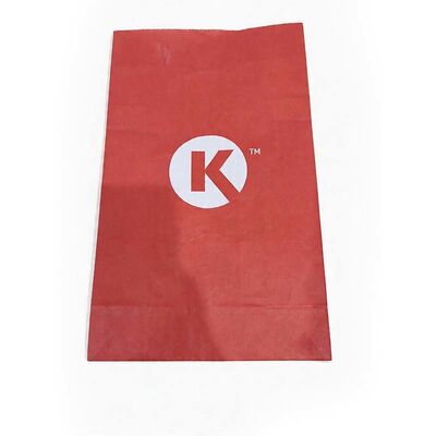 Recyclable Window Paper Bags Red Kraft Paper Bag With Clear Window
