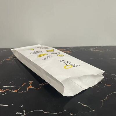 Custom Printed Satchel Paper Bag Durable Bread Paper Packaging Food Grade