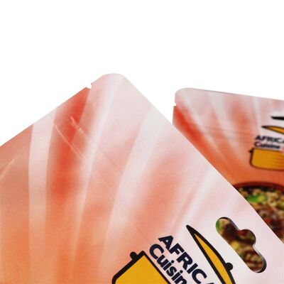 Custom Printed Stand UP Pouch Resealable High Barrier Pouches With Zipper Hang Hole