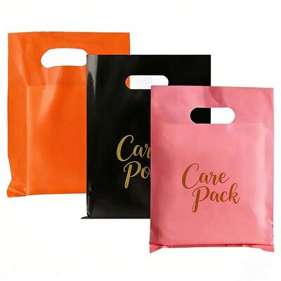 Customizable Recyclable Plastic Bag Lightweight Die Cut Handle Shopping Bags Biodegradable