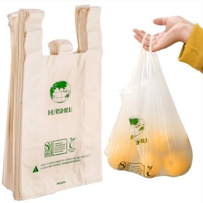 Matte / Glossy Custom Printed T Shirt Bags Disposable Grocery Carry Bag For Retail