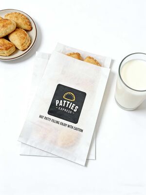 Custom Logo Paper Satchel Bags High Load Bearing White Paper Food Bag Eco Friendly
