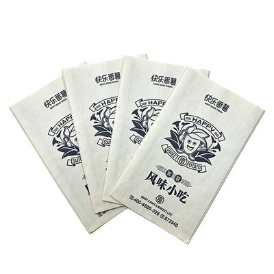 Custom Logo Satchel Paper Bag Eco Friendly Pinch Bottom Paper Bag Leakproof Tear Resistant