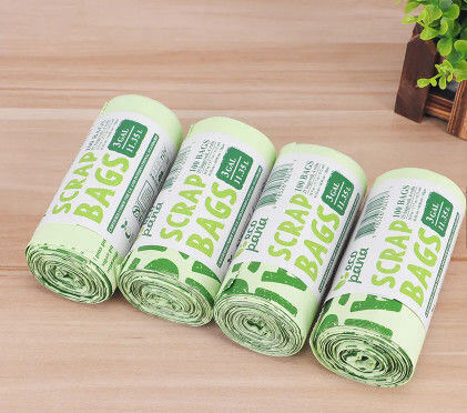 Eco Friendly Biodegradable Compostable Trash Bags Green White Kitchen Garbage Bags