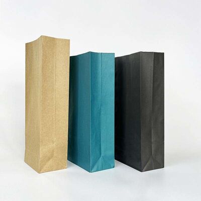 Custom Logo SOS Paper Bags Eco Friendly Square Bottom Paper Bags For Food Gift Packaging