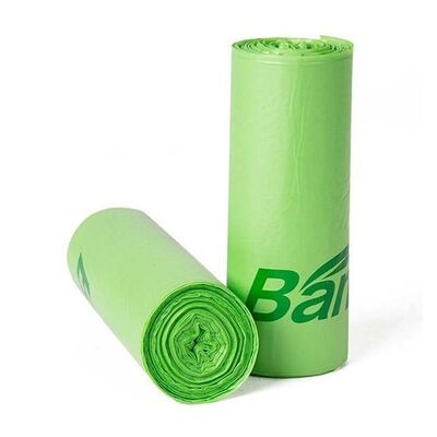 Leak Resistant Biodegradable Plastic Garbage Bags Eco Friendly Green Waste Bin Bags