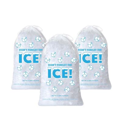 Durable Ice Plastic Bags Portable Drawstring Ice Bags Leak Proof