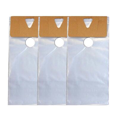 Clear Plastic Door Hanger Bags Moisture Resistant / Dust Resistant Door Knob Bags