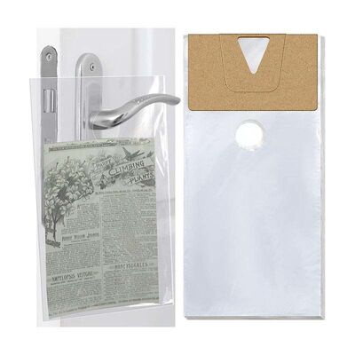 Clear Plastic Door Hanger Bags Moisture Resistant / Dust Resistant Door Knob Bags