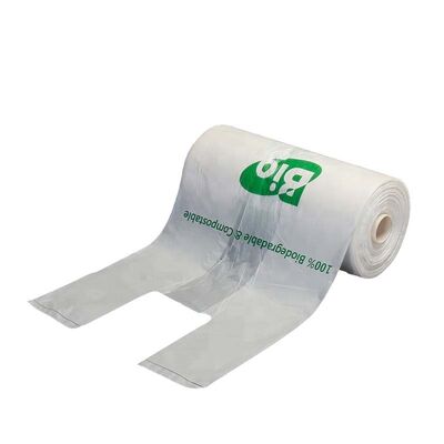 White Recyclable Plastic Bag Disposable Plastic Vest Carrier Bags For Takeaway Food Packaging