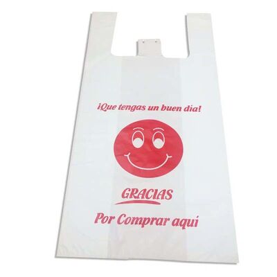 Thick Plastic T Shirt Bags Tear Resistant Vest Style Carrier Bags Waterproof