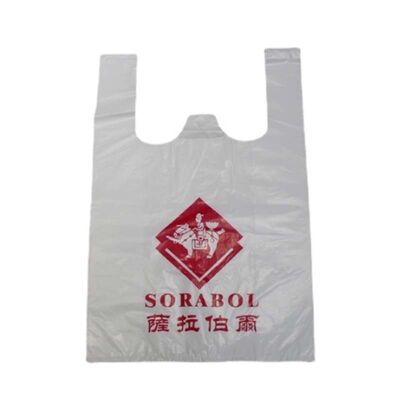 Thick Plastic T Shirt Bags Tear Resistant Vest Style Carrier Bags Waterproof