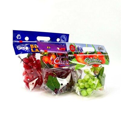 PE Plastic Fruit Packaging Bags Ventilated Fresh Produce Bags