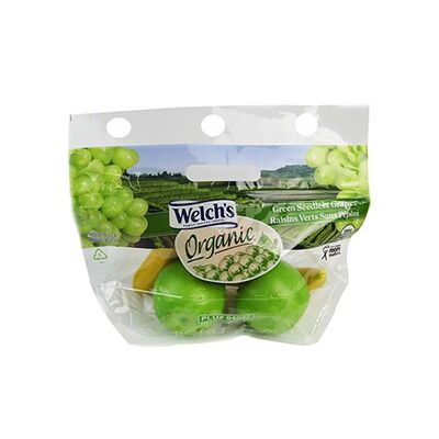 Anti Fog Vented Produce Bags High Clarity Fresh Fruit Bags Die Cut Handle