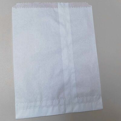 Flat Satchel Paper Bag Custom Printed V Bottom Paper Pouches White