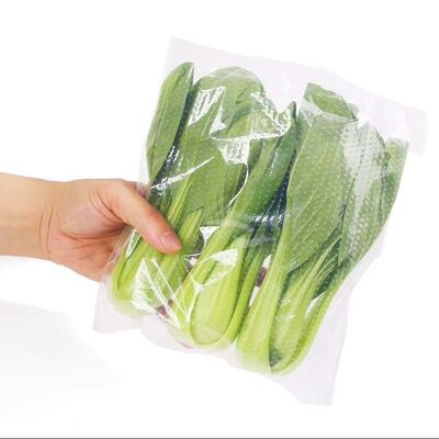 Self Adhesive Micro Perforated Plastic Bags Breathable Vegetable Produce Bag High Clarity