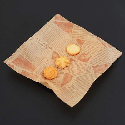 Versatile Greaseproof Food Wrapping Paper Anti Stick Bakery Wrapping Paper Brown