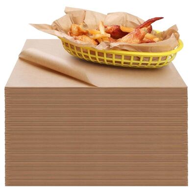 Versatile Greaseproof Food Wrapping Paper Anti Stick Bakery Wrapping Paper Brown