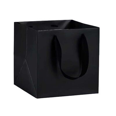 Solid Color Kraft Tote Bags Thickened Square Bottom Gift Bags Large Capacity