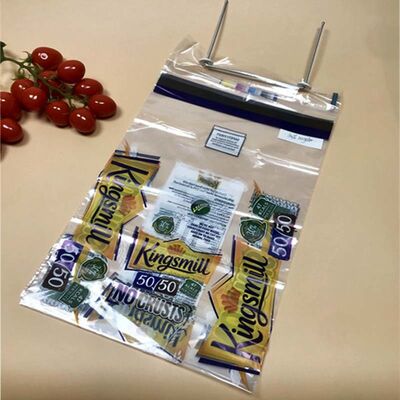 Food Grade Plastic Wicketed Bags Durable Clear Bread Bags Moisture Resistant With Slide Lock Twist Tie