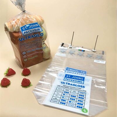 Food Grade Plastic Wicketed Bags Durable Clear Bread Bags Moisture Resistant With Slide Lock Twist Tie