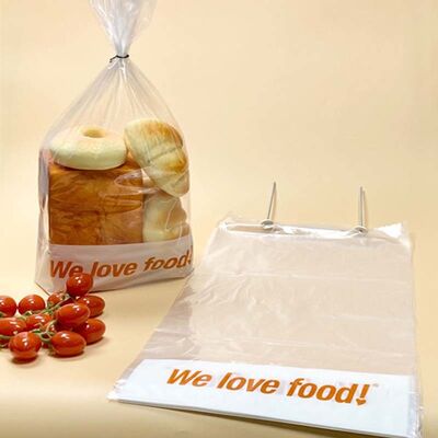 Food Grade Plastic Wicketed Bags Durable Clear Bread Bags Moisture Resistant With Slide Lock Twist Tie
