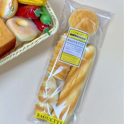 High Clear Plastic Bread Bag Self Adhesive PE Plastic Bags Moisture Resistant With Custom Labels