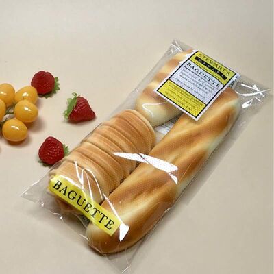 High Clear Plastic Bread Bag Self Adhesive PE Plastic Bags Moisture Resistant With Custom Labels