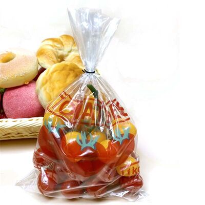Custom Logo Clear Twist Tie Bags Moisture Resistant Bread Plastic Bags Food Grade