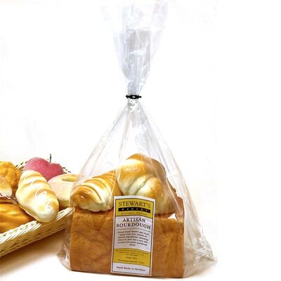 Custom Logo Clear Twist Tie Bags Moisture Resistant Bread Plastic Bags Food Grade