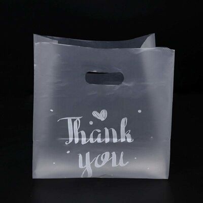Customizable Plastic Shopping Bags Frosted Die Cut Bags Lightweight