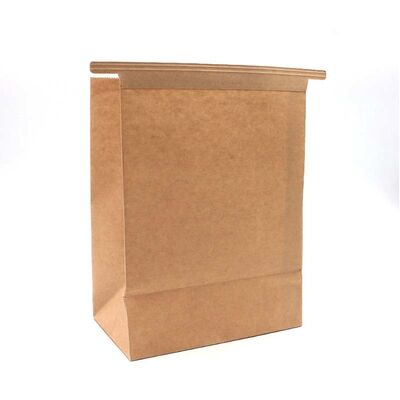 Eco Friendly SOS Paper Bags Brown Tin Tie Paper Bags Reusable For Bakery Packaging