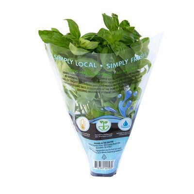 Trapezoid Plastic Vegetable Bags CPP OPP Lettuce Plastic Bag With Micro Perforations